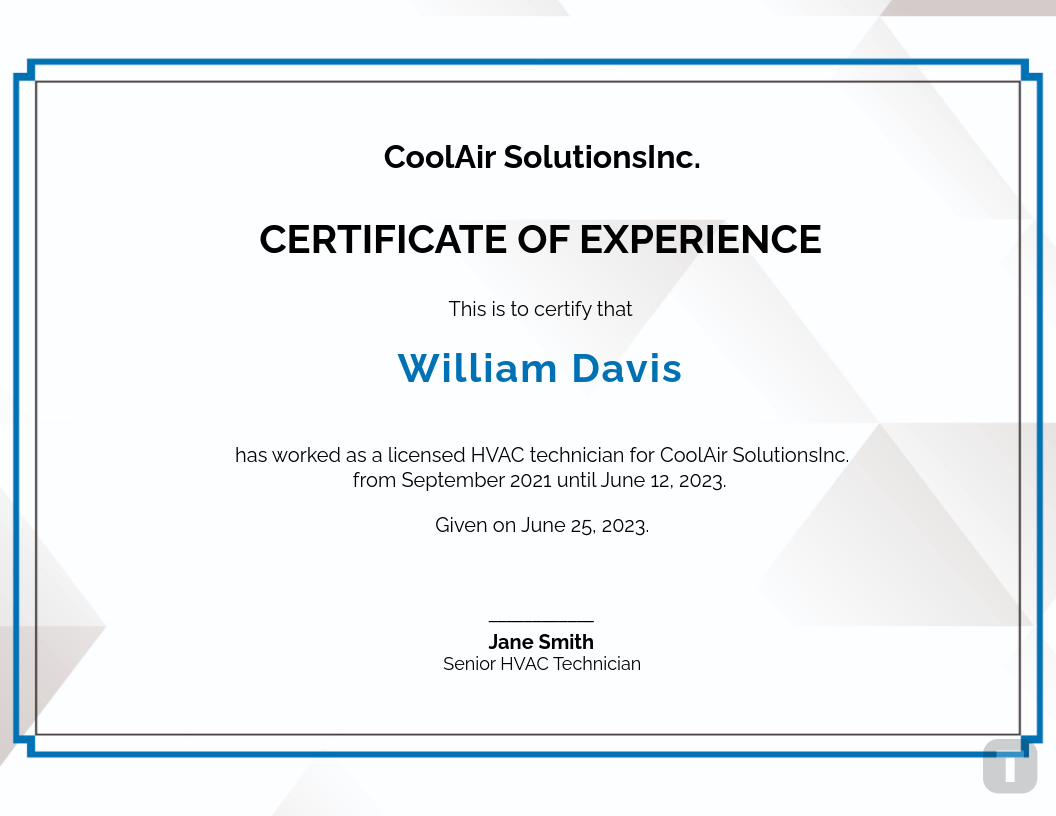 Certification